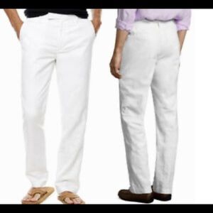 Claiborne men’s white linen pant 34x30